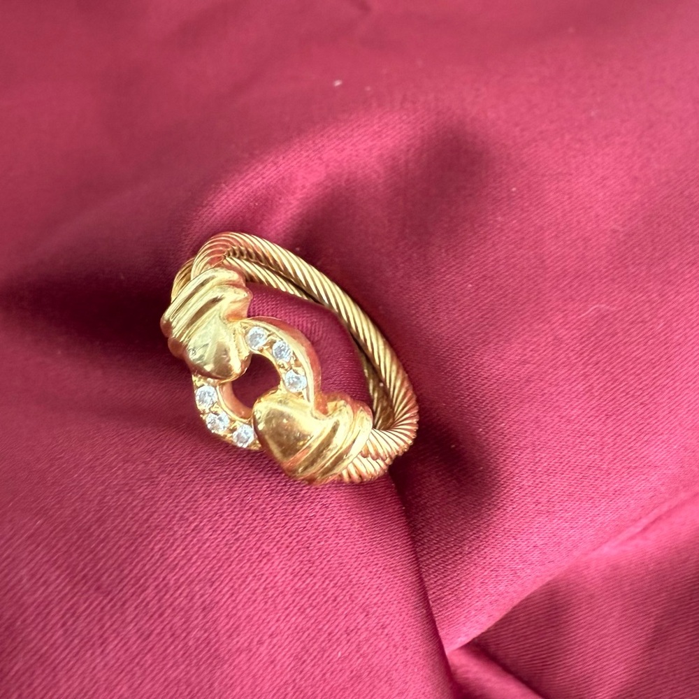 Philippe Charriol Gold Diamond Cable Ring – Authentic w/ Card & Serial # - Picture 5 of 6